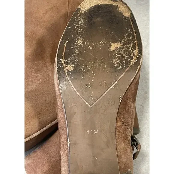 Halogen 'Cori' Round Toe Bootie, Rust Colored Suede, Womens Size 11 Side Zipper - Picture 10 of 11